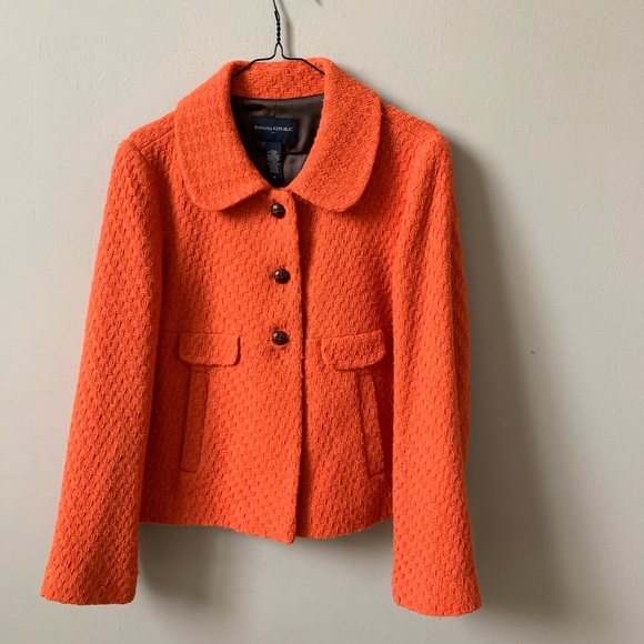 Banana Republic Jackets & Blazers - Orange wool/acrylic banana republic jacket
